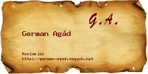 German Agád névjegykártya